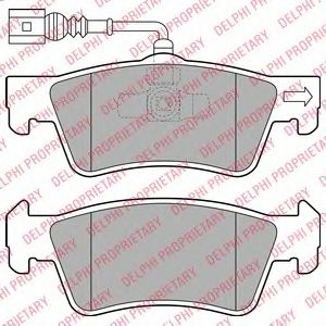 Set placute frana,frana disc VW TRANSPORTER V caroserie (7HA, 7HH, 7EA, 7EH) (2003 - 2016) DELPHI LP2087 piesa NOUA