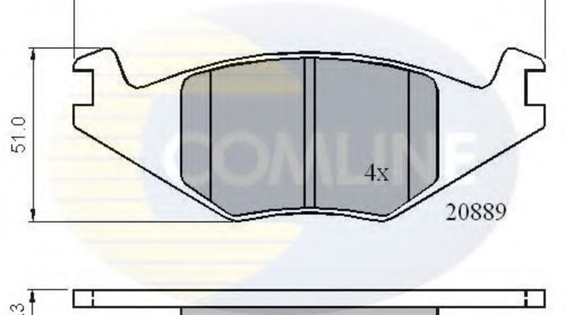 Set placute frana,frana disc VW VENTO (1H2) (1991 - 1998) COMLINE CBP0136 piesa NOUA