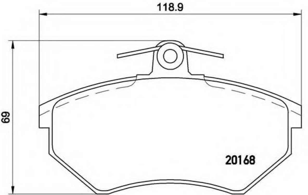 Set placute frana,frana disc VW VENTO (1H2) (1991 - 1998) BREMBO P 85 011 piesa NOUA