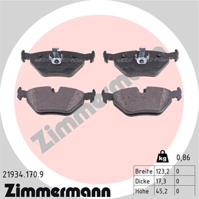 Set Placute Frana,frana Disc Zimmermann Bmw 21934.170.9