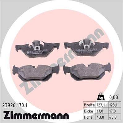 Set Placute Frana,frana Disc Zimmermann Bmw 23926.170.1