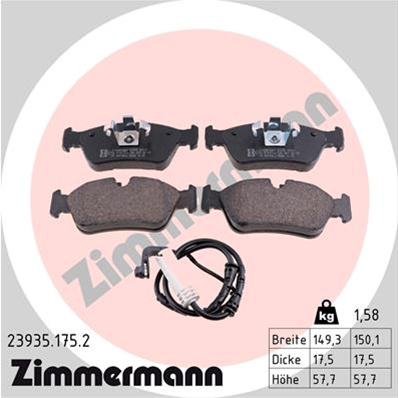 Set Placute Frana,frana Disc Zimmermann Bmw 23935.175.2