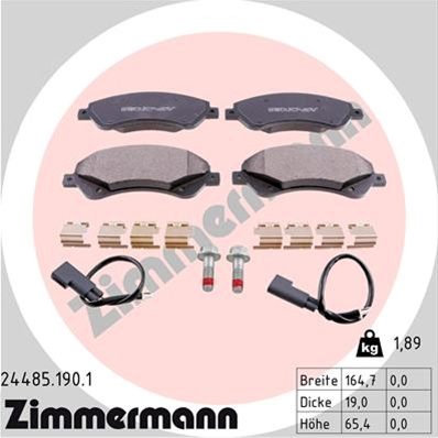 Set Placute Frana,frana Disc Zimmermann Ford 24485.190.1