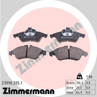 Set Placute Frana,frana Disc Zimmermann Mercedes-Benz 23990.205.1