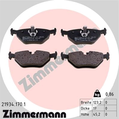 Set Placute Frana,frana Disc Zimmermann Rover 21934.170.1