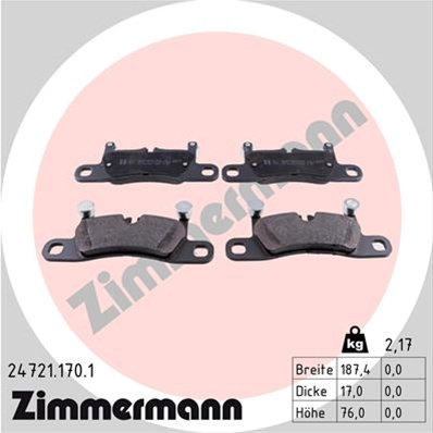 Set Placute Frana,frana Disc Zimmermann Vag 24721.170.1