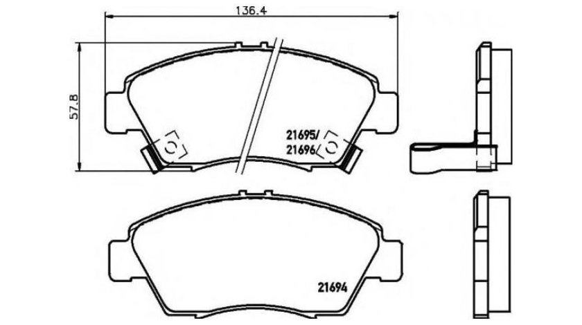 Set placute frana Honda CIVIC Mk IV hatchback (EG) 1991-1995 #2 041802