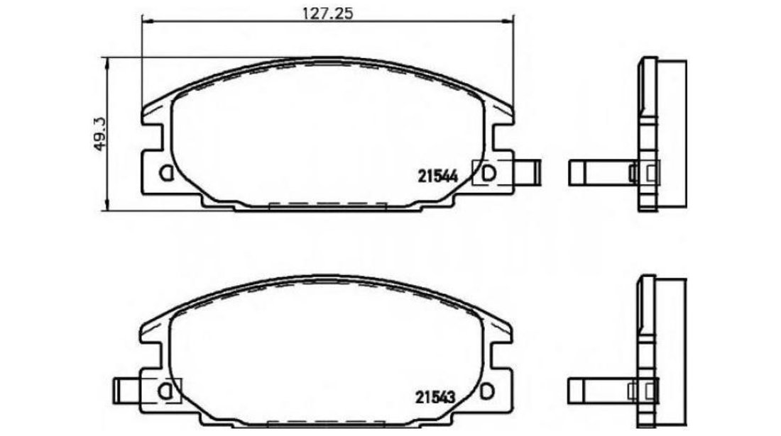 Set placute frana Isuzu RODEO (8DH) 2002-2016 #2 023804