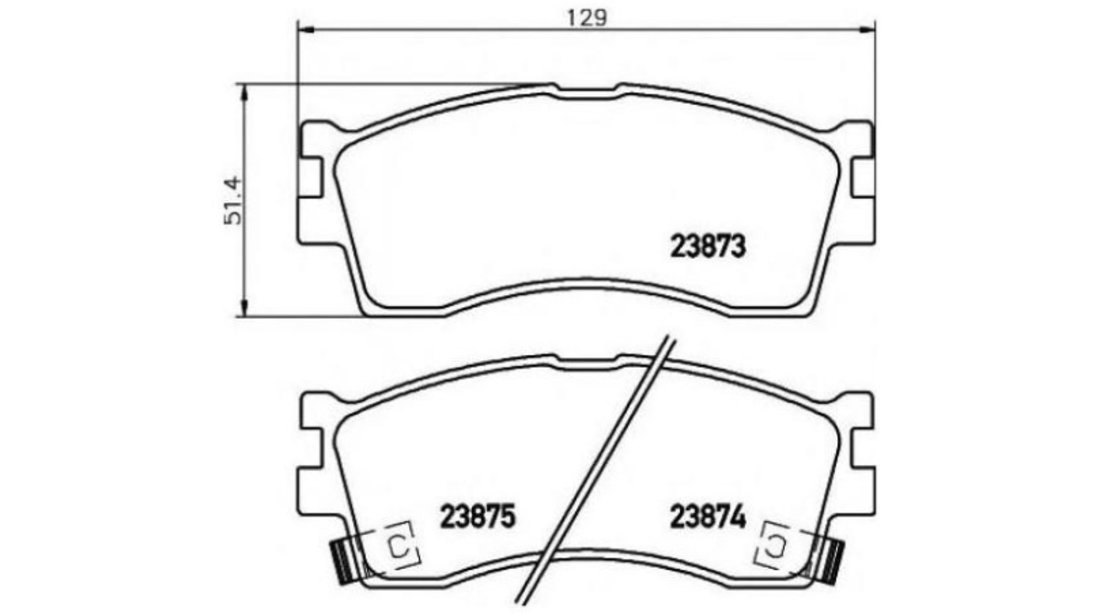 Set placute frana Kia RIO combi (DC) 2000-2005 #2 041532