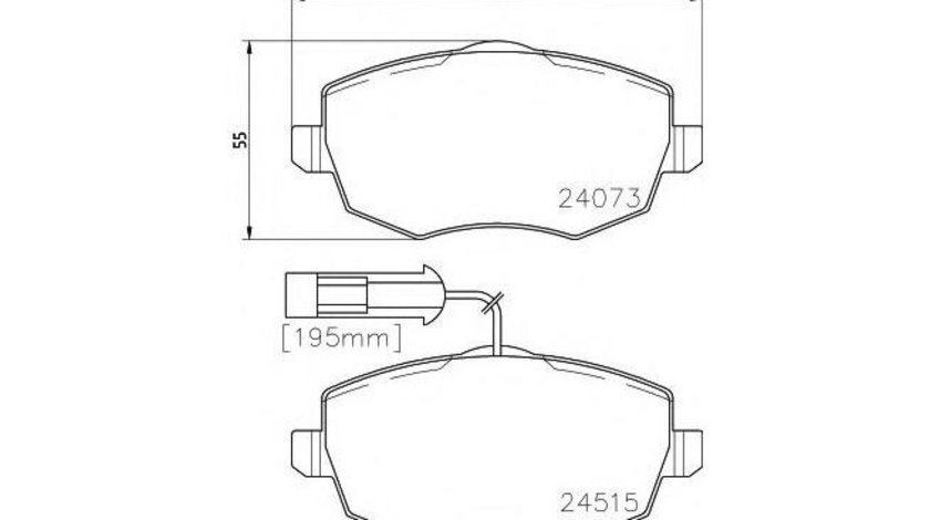 Set placute frana Lancia YPSILON (843) 2003-2011 #2 0986494075