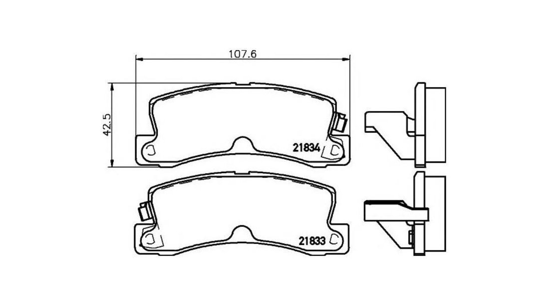 Set placute frana Lexus ES (MCV_, VZV_) 1996-2008 #2 021402