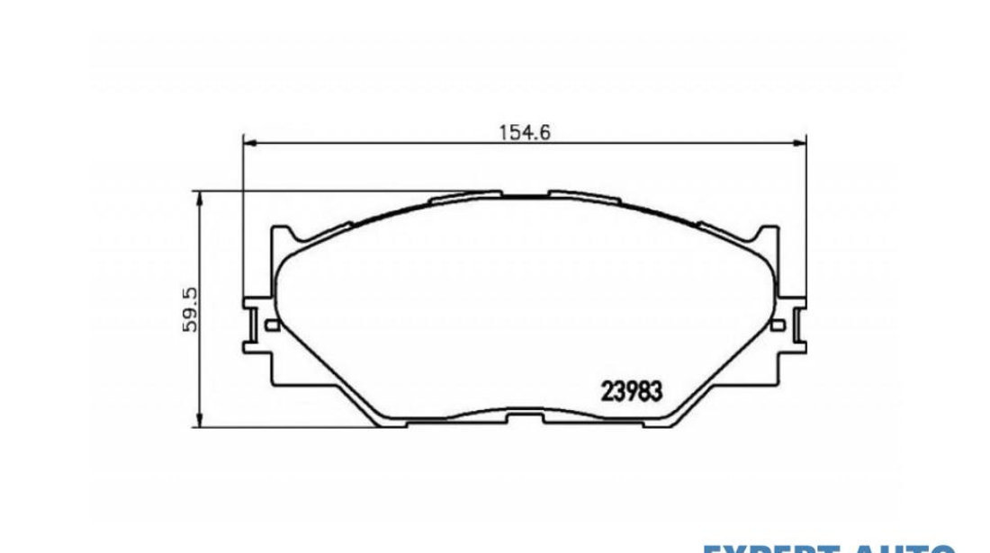 Set placute frana Lexus IS C (GSE2_) 2009-2016 #2 0446553020