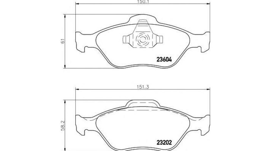 Set placute frana Mazda 2 (DY) 2003-2016 #2 076600