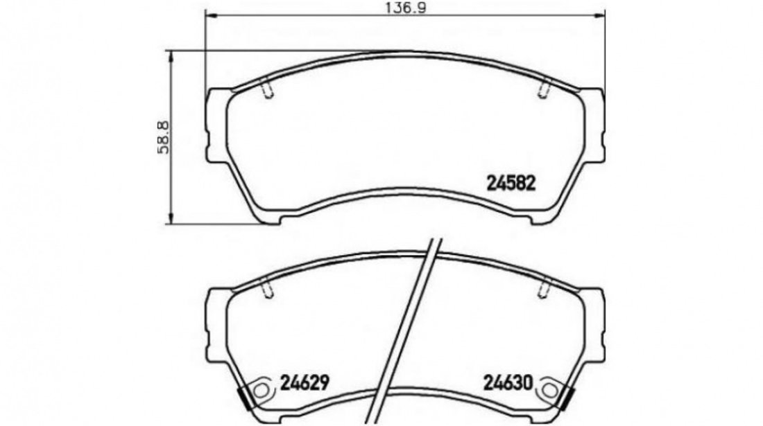 Set placute frana Mazda 6 Hatchback (GG) 2002-2008 #2 0986494221