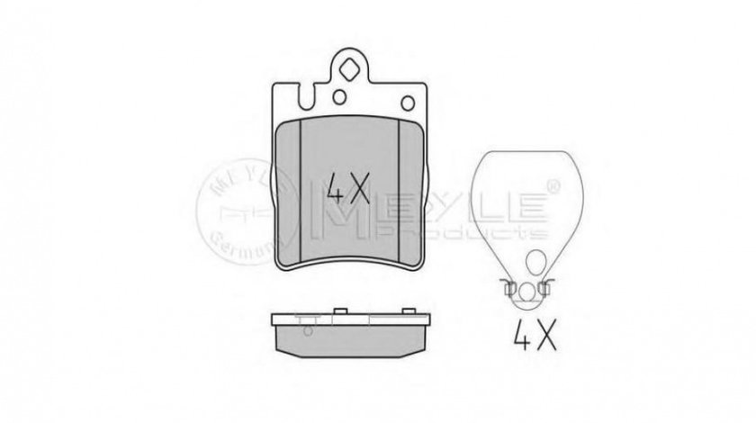 Set placute frana Mercedes C-CLASS (W203) 2000-2007 #2 0024205220