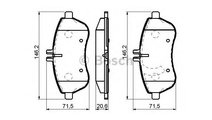 Set placute frana Mercedes C-CLASS (W204) 2007-201...