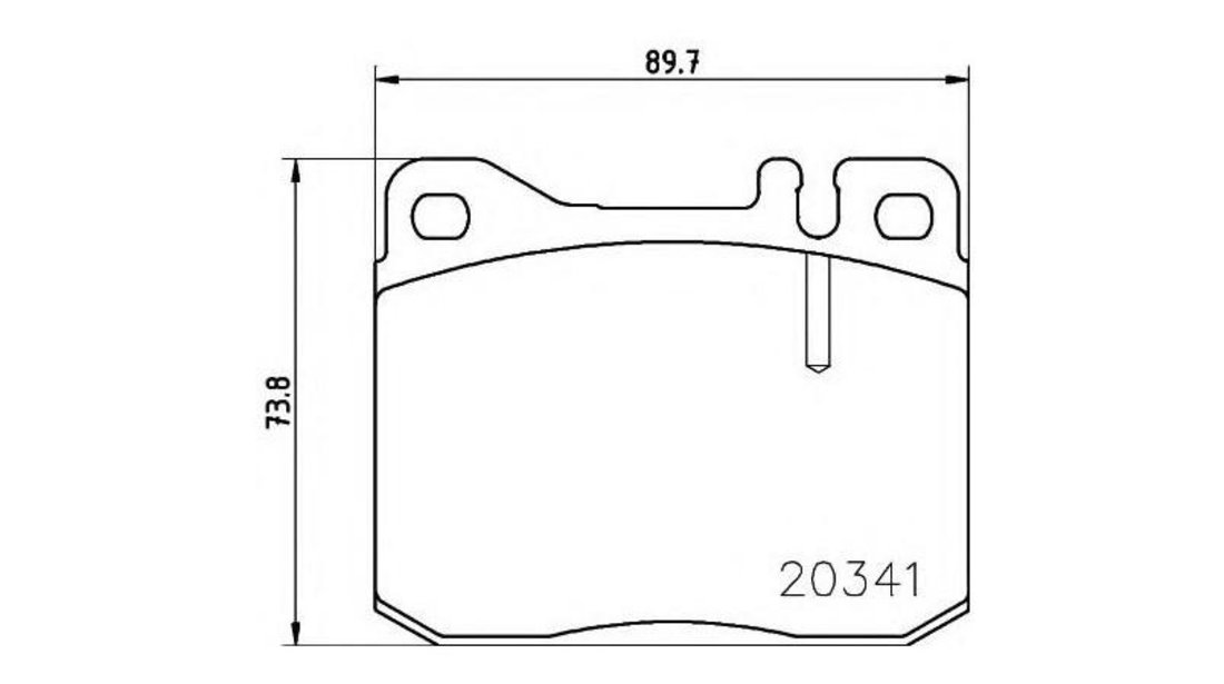 Set placute frana Mercedes S-CLASS cupe (C126) 1980-1991 #2 0004205920