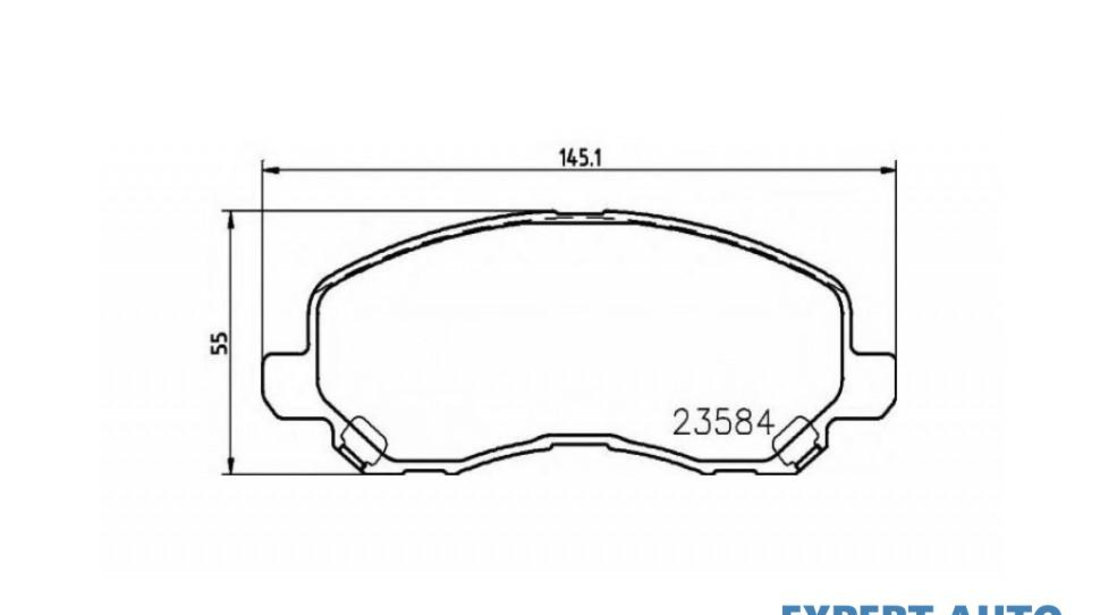 Set placute frana Mitsubishi GALANT limuzina (DJ_, ED_, EF_) 2003-2016 #2 080412