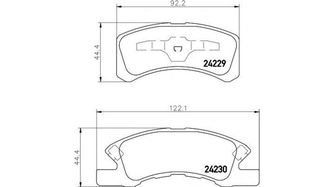 Set placute frana Mitsubishi MIRAGE (2012->)[A0_A, A05A, LA] #2 04465B2030