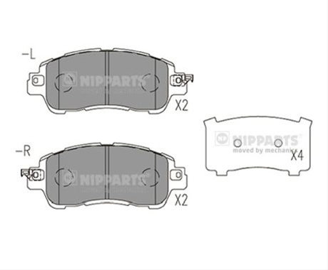 Set Placute Frana Nipparts Mazda N3603078