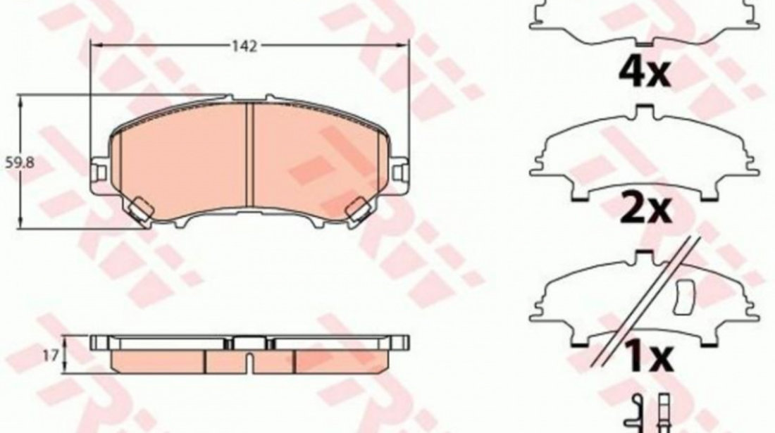 Set placute frana Nissan X-TRAIL (T32) 2013-2016 #2 2206503