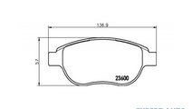 Set placute frana Peugeot 206 hatchback (2A/C) 199...