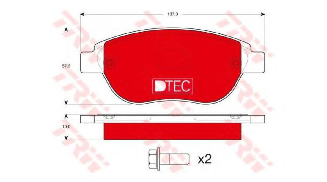 Set placute frana Peugeot 207 CC (WD_) 2007-2016 #2 0252360019