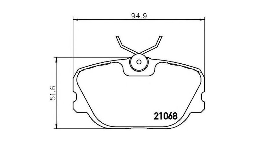 Set placute frana Saab 9000 1985-1998 #2 014500