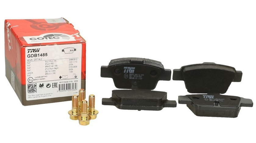 Set Placute Frana Spate Trw Fiat Linea 2007→ GDB1485