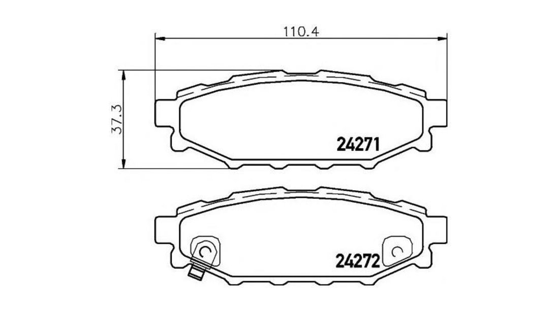 Set placute frana Subaru XV 2011-2016 #2 0986494444