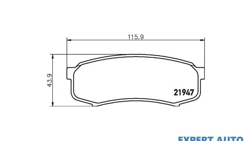 Set placute frana Toyota 4 RUNNER (KZN18_, VZN18_, RZN18_) 1995-2002 #2 00374