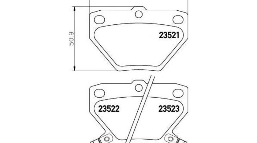 Set placute frana Toyota CELICA (ZZT23_) 1999-2005 #2 0446620090