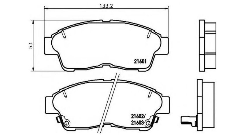 Set placute frana Toyota COROLLA hatchback (_E11_) 1997-2002 #2 040202