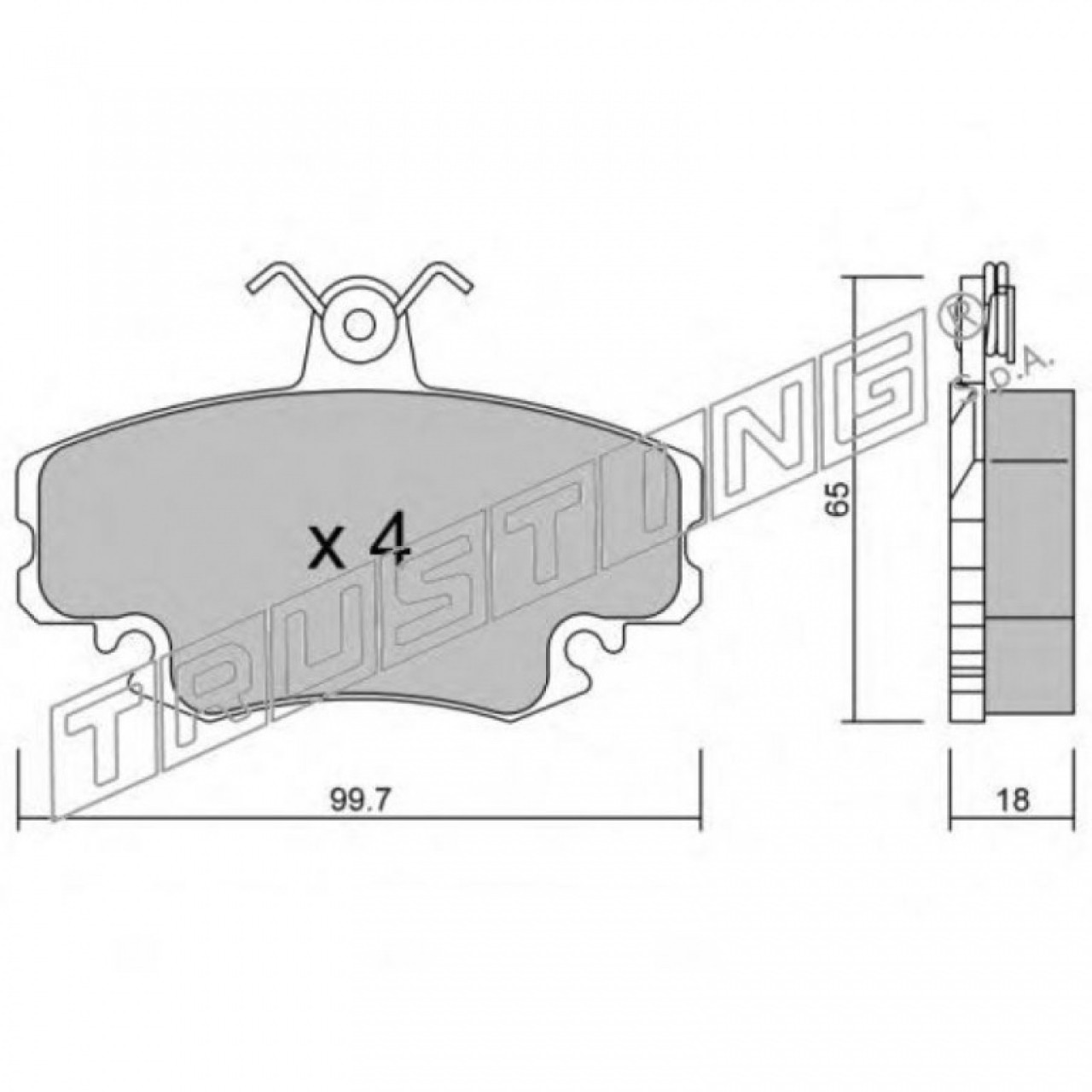 Set Placute Frana Trusting Dacia Sandero 1 2008-2012 122.0