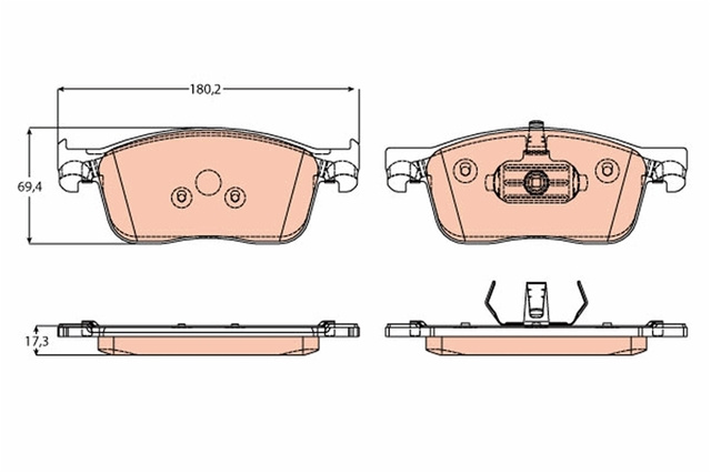 Set Placute Frana Trw Citroën GDB2169