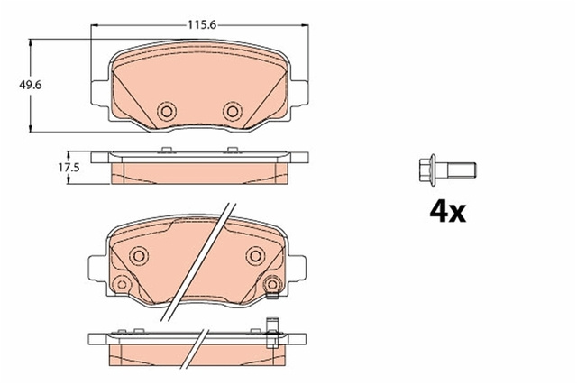 Set Placute Frana Trw Fiat GDB2116