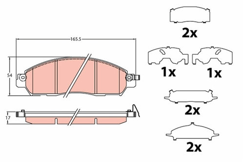 Set Placute Frana Trw Nissan GDB2182