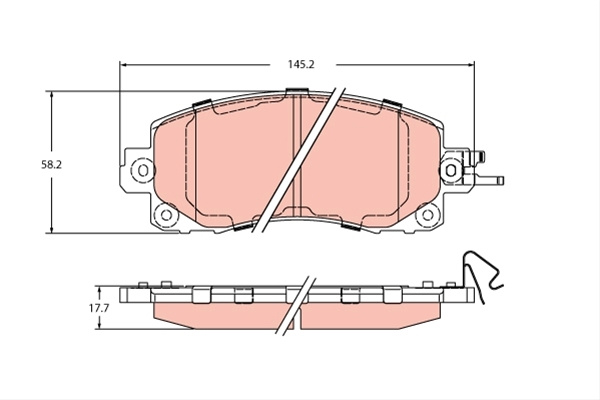 Set Placute Frana Trw Subaru GDB2216