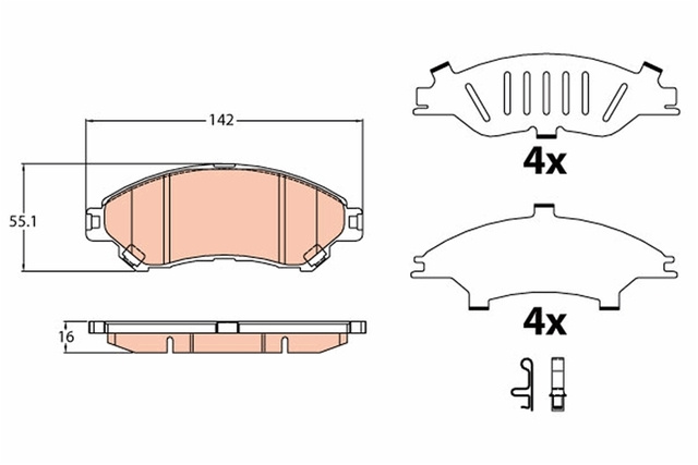 Set Placute Frana Trw Suzuki GDB3633