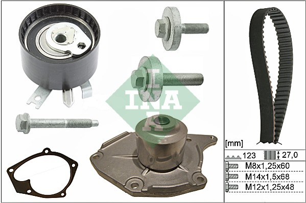 Set pompa apa + curea dintata (530019731 INA) DACIA,MAHINDRA RENAULT,NISSAN,RENAULT