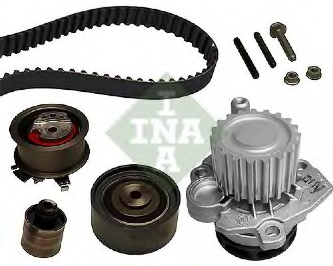 Set pompa apa + curea dintata AUDI A6 (4F2, C6) (2004 - 2011) INA 530 0405 30 piesa NOUA