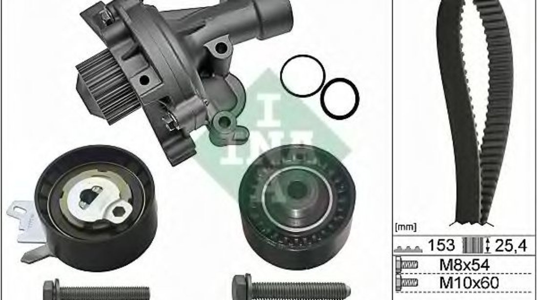 Set pompa apa + curea dintata CITROEN C5 III Break (TD) (2008 - 2016) INA 530 0471 30 piesa NOUA