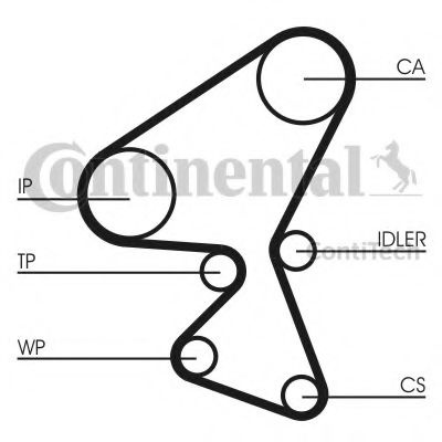 Set pompa apa + curea dintata FORD FIESTA V (JH, JD) (2001 - 2010) CONTITECH CT1063WP2 piesa NOUA