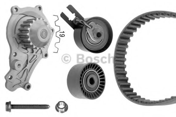 Set pompa apa + curea dintata FORD FIESTA VI (2008 - 2016) BOSCH 1 987 948 721 piesa NOUA