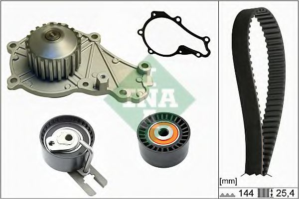 Set pompa apa + curea dintata MAZDA 2 (DE) (2007 - 2015) INA 530 0615 30 piesa NOUA