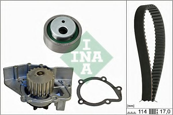 Set pompa apa + curea dintata PEUGEOT 306 (7B, N3, N5) (1993 - 2003) INA 530 0258 30 piesa NOUA