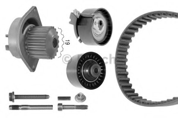 Set pompa apa + curea dintata PEUGEOT 307 Estate (3E) (2002 - 2016) BOSCH 1 987 948 711 piesa NOUA