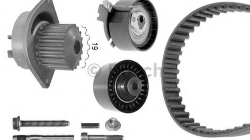 Set pompa apa + curea dintata PEUGEOT 308 SW (2007 - 2016) BOSCH 1 987 948 711 piesa NOUA