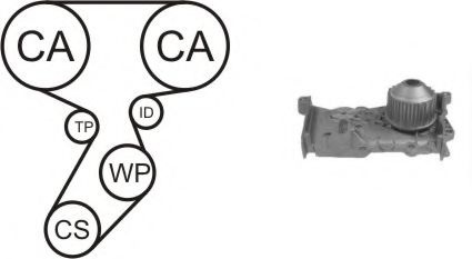 Set pompa apa + curea dintata RENAULT KANGOO (KC0/1) (1997 - 2007) AIRTEX WPK-164101 piesa NOUA