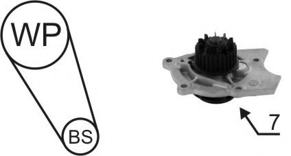 Set pompa apa + curea dintata SEAT ALTEA XL (5P5, 5P8) (2006 - 2016) AIRTEX WPK-189201 piesa NOUA